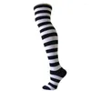 Kadın Çoraplar Indjxnd Moda Çizgili Diz Pamuk Çorapları Uyluk Yüksek Kadınlar İçin Yüksek Bayanlar Sıcak Çorap Seksi Medias