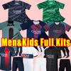 volwassenen kinderen 23 24 PSGs MBAPPE voetbalshirts 2023 2024 DI MARIA WIJNALDUM SERGIO RAMOS HAKIMI Maillots voetbaltenue ICARDI VERRATTI KEEPER heren kindersokken