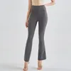 2024 Lu Lu Yoga Women Flare Pantsbed Babecut Leggingi wysoko pasażerskie rozłębia