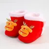 Botas nascidas Baby Inverno Snow Christmas Contraste Color Tornozelo A asas de coração quente Asas de caminhada para criança 0-18m