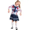 Costume d'Halloween Femmes Designer Cosplay Costume Halloween Vêtements pour enfants Nouveau produit Taches de sang Étudiant Uniforme Ensemble Cosplay Robe Femme Étudiant Vêtements