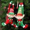 1pc Christmas Decoration, Cute Doll Plush Pendant, Christmas Tree Hanging Ornament, Green/Red Elf Pendant, Merry Christmas New Year Toys