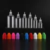 500pcs E Liquid PET Dropper Bottle with Colorful Childproof Caps Long Thin Tips Clear Plastic Needle Bottlesl 5ml 10ml 15ml 20ml 30ml 5 Voii