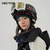 Лыжные очки VECTOR Двухслойные магнитные очки Защита от запотевания UV400 Сноуборд для мужчин и женщин Ударопрочность с маской 231023