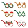 Other Event Party Supplies 6 12pcs Christmas Paper Glasses Frame Merry Decor P o Prop Eyeglasses Kid Xmas Gifts Navidad Year 231023