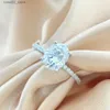 Trouwringen 3CT ovaal geslepen Moissanite verlovingsringen voor vrouwen D Color Lab gemaakt diamant 18K witgoud bruiloft 925 sterling zilveren ringen Q231024