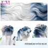 Synthetic Wigs LM Long Ombre Colorful Synthetic Cosplay Lolita Harajuku Wig With Bangs Natural Wavy Wigs White Green Daily WigsL231024