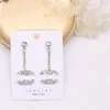 20 stijl 18K vergulde luxe ontwerper dubbele letter stud oorbel haak geometrische beroemde vrouwen diamanten hanger sieraden oorbel bruiloft feest cadeau sieraden