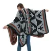 Women's Cape Shawls Women's Winter Ponchos Overdimensionerade halsduk Kappor Geometri varm kappa filt för damer 231023