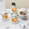 Candle Holders Container Creative Halloween Ceramic Craft Pendant Aromatherapy DIY Ghost Candlestick 231023