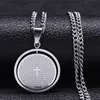 High Quality Jesus Cross Pendant Necklace 316L Stainless Steel 18K Gold Plated Religious Jewelry for Women Men Faith Necklace Jewelry