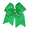 Girls Solid Ribbon Grosgrain Hair Bows clip With Elastic Hair Ties Bobbles Cheerleading Hair Accessories