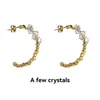 أقراط طوق 2pcs Crystal Charm Jewelry Hoops Present Formantable