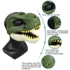 Party Masks Dinosaur Mask Hard Plastic Moving Jaw Halloween Cosplay Party Dinosaur Mask with Opening Jaw Dinosaur Mask Holder for Kids Adult 231023