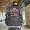 Men's Down Parkas Street Popular Gothic Embroidered Jackets And Coats Men Y2K New Harajuku Style Hip Hop Baseball Jacket Punk High Street Jackets Q231024