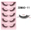 Falsche Wimpern HBZGTLAD Cat Eye 3D Natural Lashes Fluffy Soft Cross 5 Paar Manga Wispy Wimpernverlängerung Makeup 231024