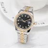 Titta på Montre de Luxe Mens Automatiska mekaniska klockor Silverband Sapphire Glass Full Rostfri vattentät armbandsur Lady Gold Wristwatches