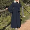 Vêtements ethniques Femme Dubaï Turquie Islam Robe longue Printemps O-Cou Casual Femmes élégantes Musulman Abaya Kaftans Maroc Robe Femme Robes