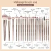 Makeup Tools Maange 20 Piece Set Brush Professional Foundation Eyeshadow Powder Brushes Kits Cosmetic Beauty for Women 231024