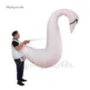 Dancing Party Perofrmance Walking Inflatable Swan Costume 2m Blow Up Animal Mascot Suit White Swan Balloon For Club Carnival Parade Show