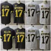 Josh Allen 17 Wyoming College Football Jersey Koffie Bruin Wit Universiteit Heren Stitcehd Jerseys Allen