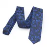 Pañuelos LYL 6 cm azul elegante Bolo Slim Tie Traje Festival Accesorios Hombres Jacquard Corbata Regalos de boda Paisley Seda Caballero