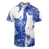 디자이너 셔츠 남성 버튼 업 셔츠 인쇄 볼링 셔츠 하와이 꽃 캐주얼 셔츠 남자 드레스 하와이 티셔츠 23SS