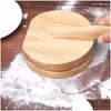 Outros Bakeware Bakeware Ferramentas Manual de Madeira Imprensa Rolo Milho Tortilla Dumpling Skin Bun Mold Cozinha Baking Pastelaria Maker Round Otstr