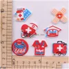 Akcesoria części buty hurtowe 100pcs PVC Pielęgniarstwo School Storetoscope Pierwsza pomoc Zestaw Band-Aids Garden Charms Dzieci Kurek dekoracje Dhsq6