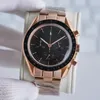 Luxury Watch Classic Multifunctional Timing Business Mens High Quality Clone Quartz 43mm rostfritt stål Glödvattentät rix Sapphire Glass U1Top Sport Montres