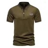 Polos pour hommes Polo d'été T-shirt Uniforme de combat Style régulier Manches courtes T-shirt solide