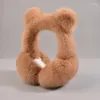 Berretti Paraorecchie Caldi In Peluche Paraorecchie Orso Simpatico Inverno All'aperto Mantieni Paraorecchie Scaldini Pieghevoli Copertura Per Ragazze Da Donna