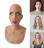 En annan Me Women Latex Face Head Mask Realistic Masquerade Silicone Party Cosplay Crossdress Mask Halloween Masquerade Costume Pro8803408