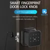 Smart Lock Biometrische vingerafdruk Slim deurslot Keyless Entry Voordeursloten Wifi Elektronisch toetsenbord Ontgrendeling voor thuiskantoor Veilig 231023