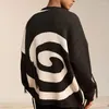 Men's Sweaters Autumn Oversize Contrast Sweater Knitted Unisex Raglan Pullover Streetwear