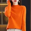Womens Sweaters ALine ReadytoWear Jumper 100% Pure Wool Sweater Half Turtleneck Cashmere Base Jacket 231024