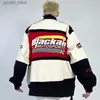 Herrarna ner parkas amerikanska vintage brev broderade jackor och rockar män y2k nya gata hiphop baseball jackor unisex harajuku jackor topps q231024