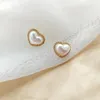 Boucles d'oreilles à tige, bijoux fantaisie, cœur mignon, fausse perle