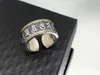 Bagues de cluster S925 Sterling Silver Bijoux Thai Large Bague Vendant Six Mots Ouverts