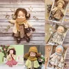 Dockor 30 cm Waldorf Doll Girl Plysch Handgjorda mjuka fyllda figurer med kläder Full Set Baby Comfort Toys ger en presentförpackning 231023