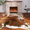 Carpet Cowhide Carpet Cow Print Rug American Style for Bedroom Living Room Cute Animal Printed Carpet Faux Cowhide Rugs for Home Decor 231023