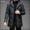 Parkas pour hommes Taoboo Anime veste d'hiver hommes pardessus épaissir manteau chaud hommes vestes couleur unie sweats à capuche mâle décontracté affaires doudoune 231023