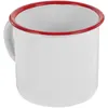 Geschirr-Sets, kleine Emaille-Teetasse mit Griff, für den Haushalt, glatter Rand, Wasserbecher zum Trinken