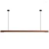 Hängslampor En linje form extremt enkel lång strip ljuskrona ljus lyx modern minimalistisk bar matbord logg