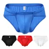 Sous-vêtements hommes slips U convexe Boxer sans contrainte taille basse 3D doux respirant couleur unie sous-vêtements élastiques