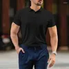 Herren Polos 2023 Cross Border Selling American Style Casual POLO Shirt Kurzarm Hochwertiges einfarbiges Business T-Shirt