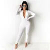 Tight Jumpsuit Rompers Women Sexy Long Sleeve Jumpsuits Slim Outfits Clubwear Free Ship