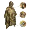 Vêtements de pluie Poncho militaire extérieur 210TPU armée guerre imperméable tactique chasse Ghillie costume observation des oiseaux parapluie vêtements de pluie accessoires pour la maison 231024