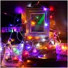 Cordes LED Twinkle Fairy Light Décoration Lumières 5M50Leds Alimenté par batterie Noël pour l'artisanat de jardin de fête RVB / Livraison directe chaude L Dhzn0