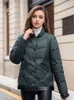 Trench da donna Giacca imbottita in cotone da donna Colletto alla moda a maniche lunghe Cappotto leggero coreano allentato Capispalla casual da donna